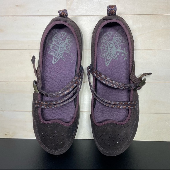Chaco Petaluma Mary Jane Maroon Grey Women's Size 9 Shoes Leather - Picture 8 of 11